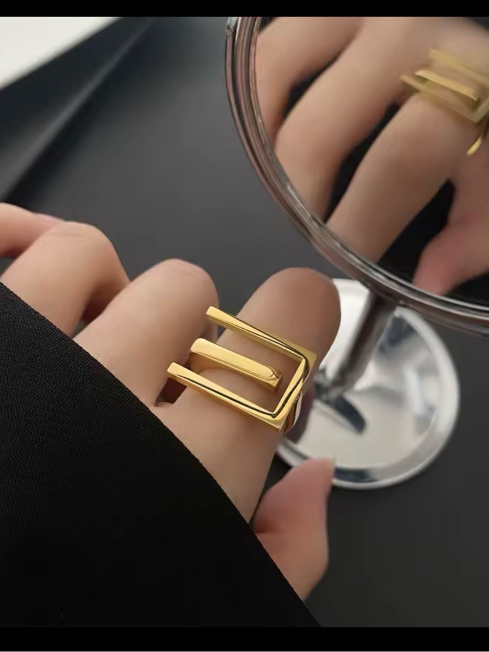 18k gold plated ring size 8